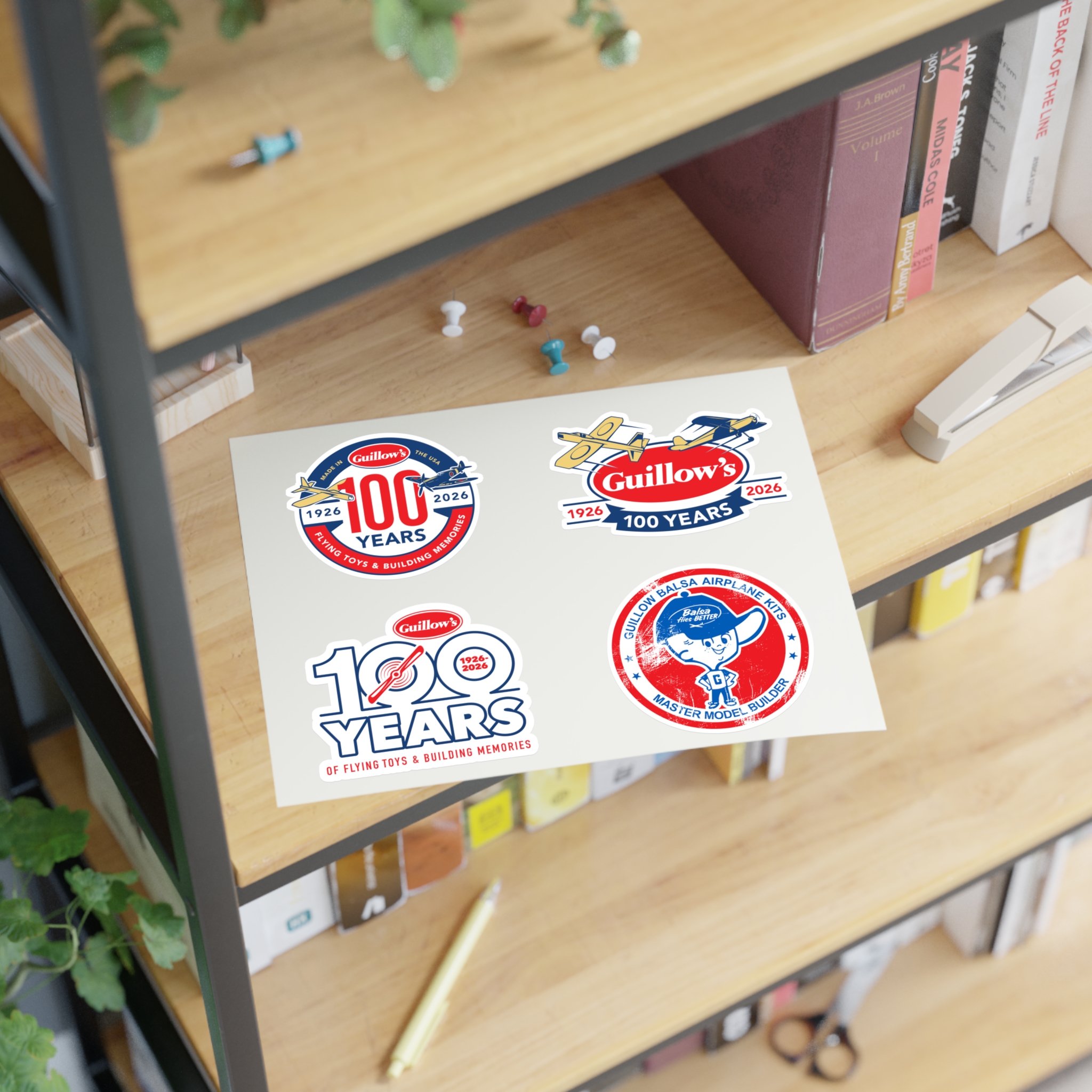 Guillow’s '100 Years' Sticker Sheet - Image 2
